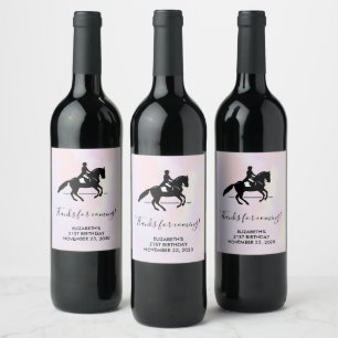 Étiquette Pour Bouteilles De Vin Élégant cavalier de pression sur un Arrière - p