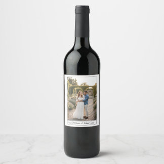 Étiquette Pour Bouteilles De Vin Elegant Classic Custom And Names Photo Wedding