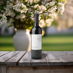 Étiquette Pour Bouteilles De Vin Élégant Faire-part de mariage à fleurs d'art de li