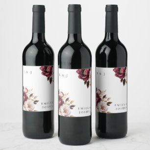 Étiquette Pour Bouteilles De Vin Élégant Mariage d'or de Bourgogne