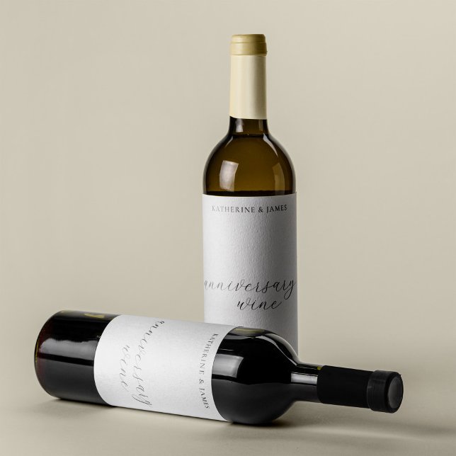 Étiquette Pour Bouteilles De Vin Élégant script de calligraphie Mariage livre d'or (Créateur téléchargé)