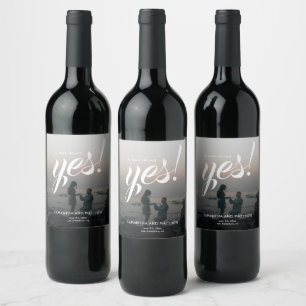 Étiquette Pour Bouteilles De Vin Elle a Dit Oui Fête de Fiançailles de Mariage