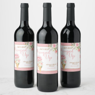 Étiquette Pour Bouteilles De Vin Elle a été écoper (Rayure) Personnalisé