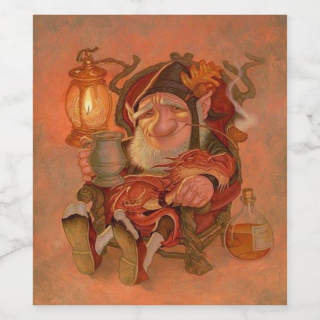 Étiquette Pour Bouteilles De Vin Elvish Wine (Étiquettes simples)