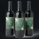 Étiquette Pour Bouteilles De Vin Emerald Green Romantic Floral Mariage<br><div class="desc">Créez votre propre Étiquette de vin Mariage romantique Emerald Green ! Personnalisez ce design avec votre propre texte. Vous pouvez customiser cette conception en cliquant sur le bouton "Modifier les détails" si vous le souhaitez.</div>
