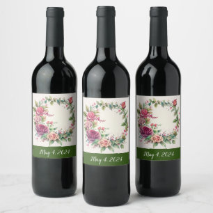 Étiquette Pour Bouteilles De Vin Enchanter les créations Florales sur mesure d'aqua