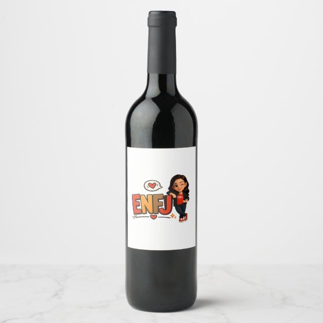 ÉTIQUETTE POUR BOUTEILLES DE VIN ENFJ (Devant)