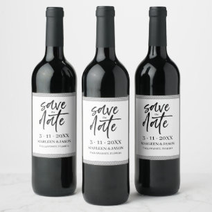 Étiquette Pour Bouteilles De Vin Enregistrer la date Étiquette de vin