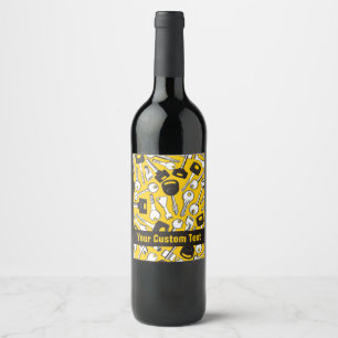Étiquette Pour Bouteilles De Vin Ensemble de clés Arrière - plan