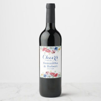 Étiquette Pour Bouteilles De Vin Ensemble d'étiquettes aquarelle florale pour nourr