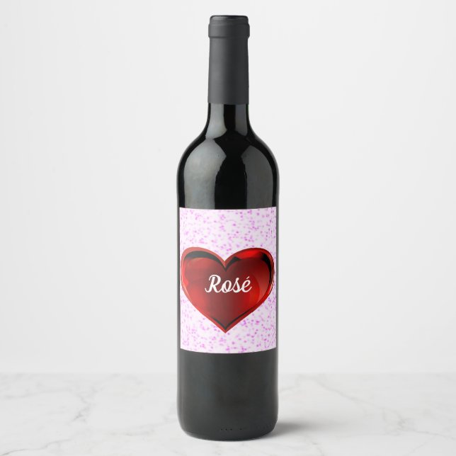 Étiquette Pour Bouteilles De Vin Ensemble d'étiquettes de boisson Rosé (Devant)