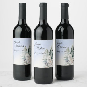 Étiquette Pour Bouteilles De Vin Ensemble d'étiquettes de boissons à l'aquarelle de