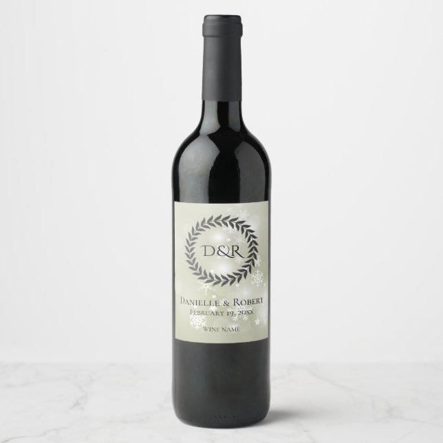 Étiquette Pour Bouteilles De Vin Ensemble d'étiquettes de nourriture et de boisson  (Devant)