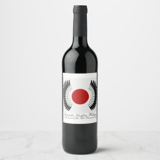 Étiquette Pour Bouteilles De Vin Ensemble d'étiquettes de vin du drapeau Tanchō