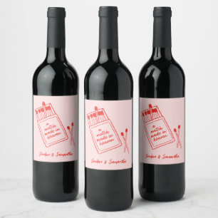 Étiquette Pour Bouteilles De Vin Ensemble d'étiquettes de vin rose et rouge Match M
