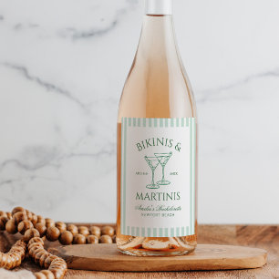 Étiquette Pour Bouteilles De Vin Ensemble Enterrement de Vie de Jeune Fille Bikini