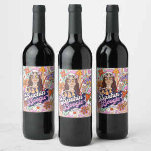 Étiquette Pour Bouteilles De Vin Enterrée de vie de jeune fille Groovy Dernière jav