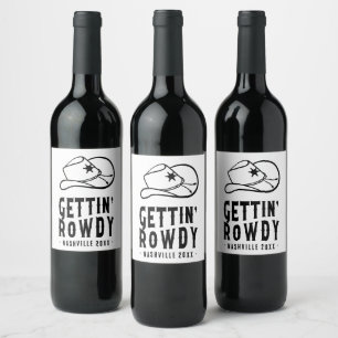 Étiquette Pour Bouteilles De Vin Enterrement de vie de jeune fille à Nashville Étiq