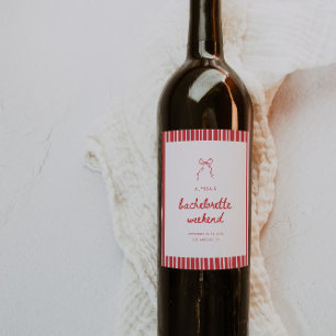 Étiquette Pour Bouteilles De Vin Enterrement de Vie de Jeune Fille Coquette à Rayur