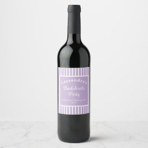 Étiquette Pour Bouteilles De Vin Enterrement de Vie de Jeune Fille Rétro Moderne Vi