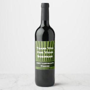 Étiquette Pour Bouteilles De Vin Entreprise de feuilles de palmier vertes pour l'ap
