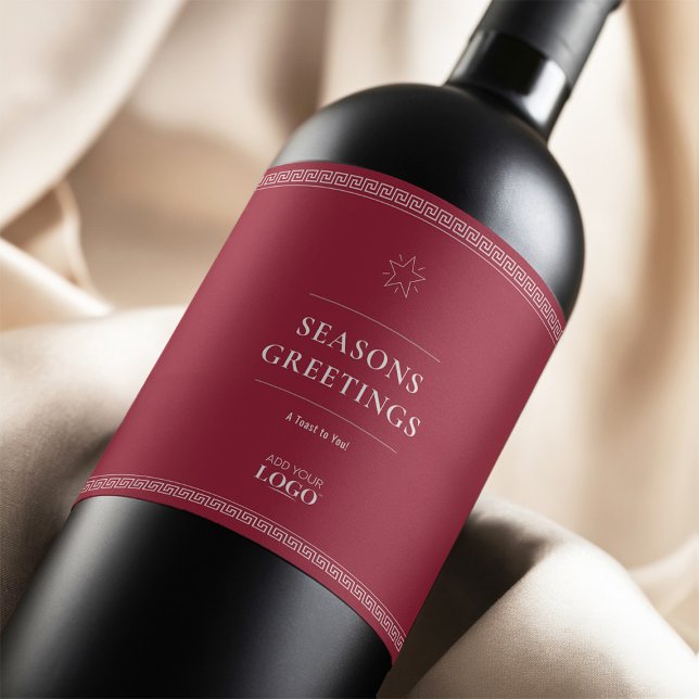 Étiquette Pour Bouteilles De Vin Entreprise de logo personnalisé remercie ses clien (Créateur téléchargé)