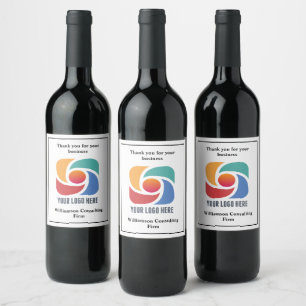 Étiquette Pour Bouteilles De Vin Entreprise de marketing avec logo d'entreprise per