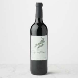 Étiquette Pour Bouteilles De Vin Entreprise de pastel sur mesure Merry Christmas