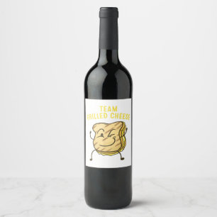 Étiquette Pour Bouteilles De Vin Équipe cool Fromage Grillé Cadeau Drôle Squad Toas