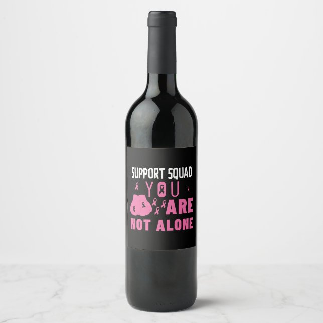 Étiquette Pour Bouteilles De Vin Équipe de soutien Vous n'êtes pas seul (Devant)