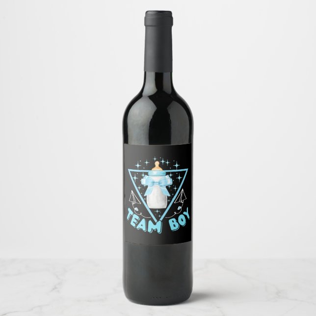 Étiquette Pour Bouteilles De Vin Équipe Garçon (Devant)