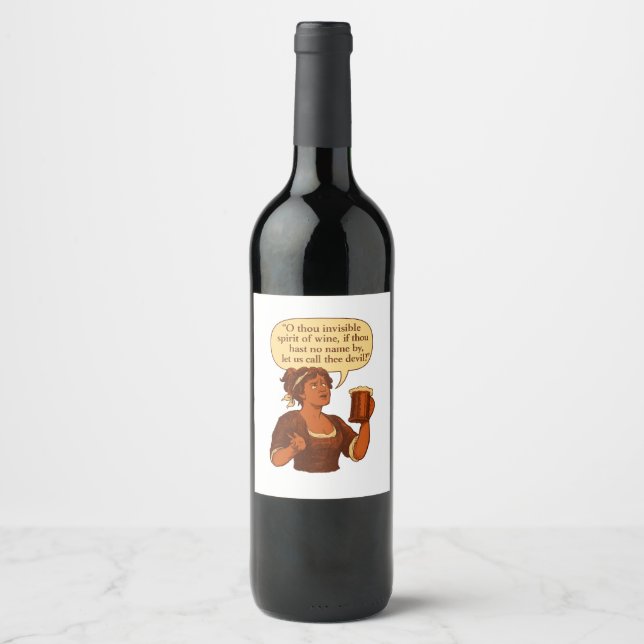 Étiquette Pour Bouteilles De Vin Esprit Invisible - Vin (Devant)