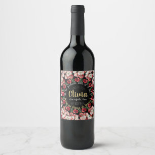 Étiquette Pour Bouteilles De Vin Etiqueta de Vino Propuesta Dama de Madrina de Boda