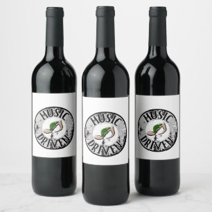 Étiquette Pour Bouteilles De Vin Étiquette à vin à musique
