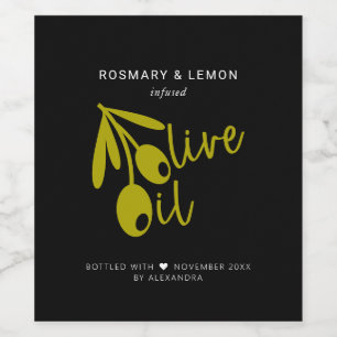 Étiquette Pour Bouteilles De Vin Étiquette à vin d'huile d'olive contaminée maison