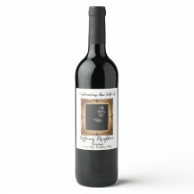 Étiquette à vin Gold Frame Memorial