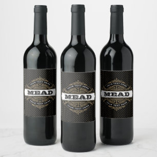 Étiquette Pour Bouteilles De Vin Étiquette de badge Vintage Mead