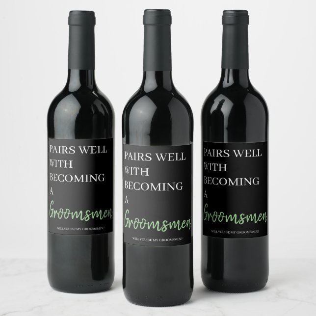 Étiquette Pour Bouteilles De Vin Étiquette de bière d'annonce des garçons d'honneur (Bouteilles)
