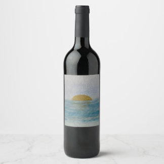 Étiquette Pour Bouteilles De Vin Étiquette de boisson personnalisée coucher de sole