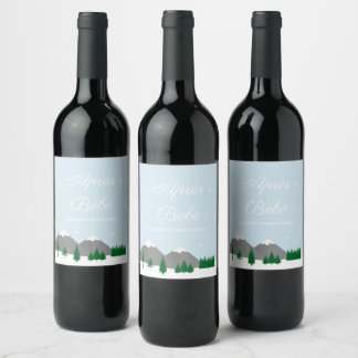 Étiquette Pour Bouteilles De Vin Étiquette de boisson pour baby shower Après Bébé e
