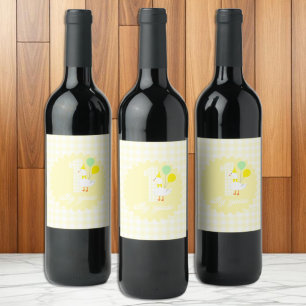 Étiquette Pour Bouteilles De Vin Étiquette de boisson pour le 1er anniversaire de O