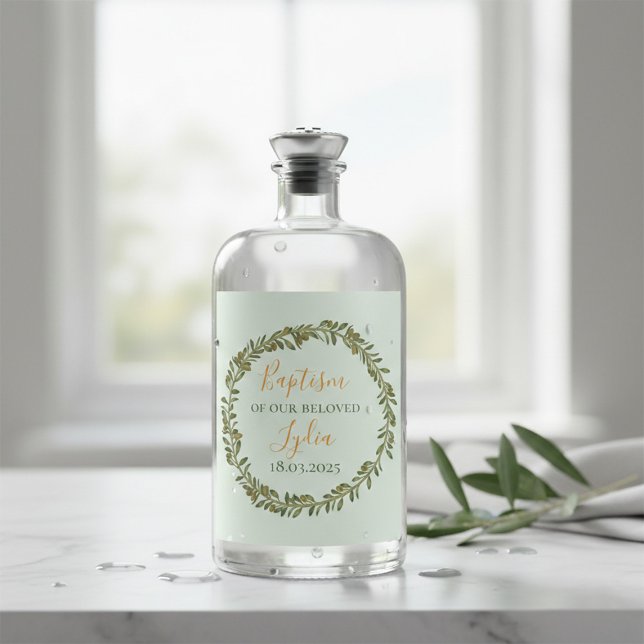 Étiquette Pour Bouteilles De Vin Étiquette de bouteille de vin Baptême personnalisé (Créateur téléchargé)