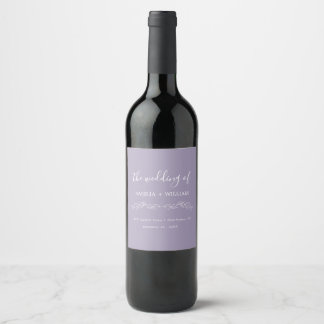 Étiquette Pour Bouteilles De Vin Étiquette de bouteille de vin de mariage à monogra
