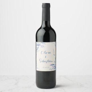 Étiquette Pour Bouteilles De Vin Étiquette de bouteille de vin de mariage à motif f