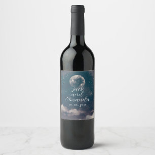 Étiquette Pour Bouteilles De Vin Étiquette de bouteille de vin de mariage au clair
