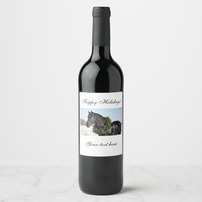 Étiquette Pour Bouteilles De Vin Étiquette de bouteille de vin de Noël (Devant)