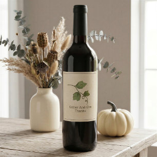 Étiquette Pour Bouteilles De Vin Étiquette de bouteille de vin de Thanksgiving à vi