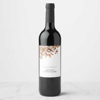 Étiquette Pour Bouteilles De Vin Étiquette de bouteille de vin de Thanksgiving Flor