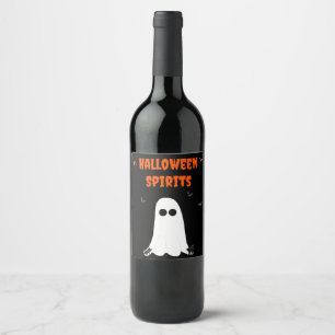 Étiquette Pour Bouteilles De Vin Étiquette de bouteille de vin d'Halloween Spirits 