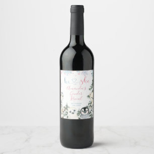 Étiquette Pour Bouteilles De Vin Étiquette de bouteille de vin pour animaux d'hiver
